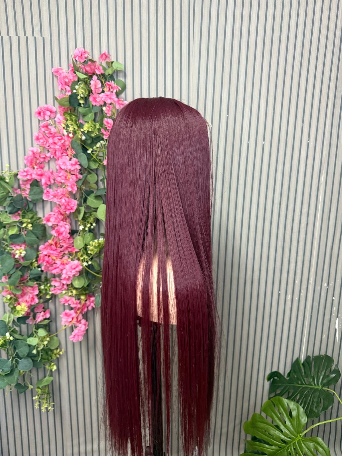 Heat resistant long wig