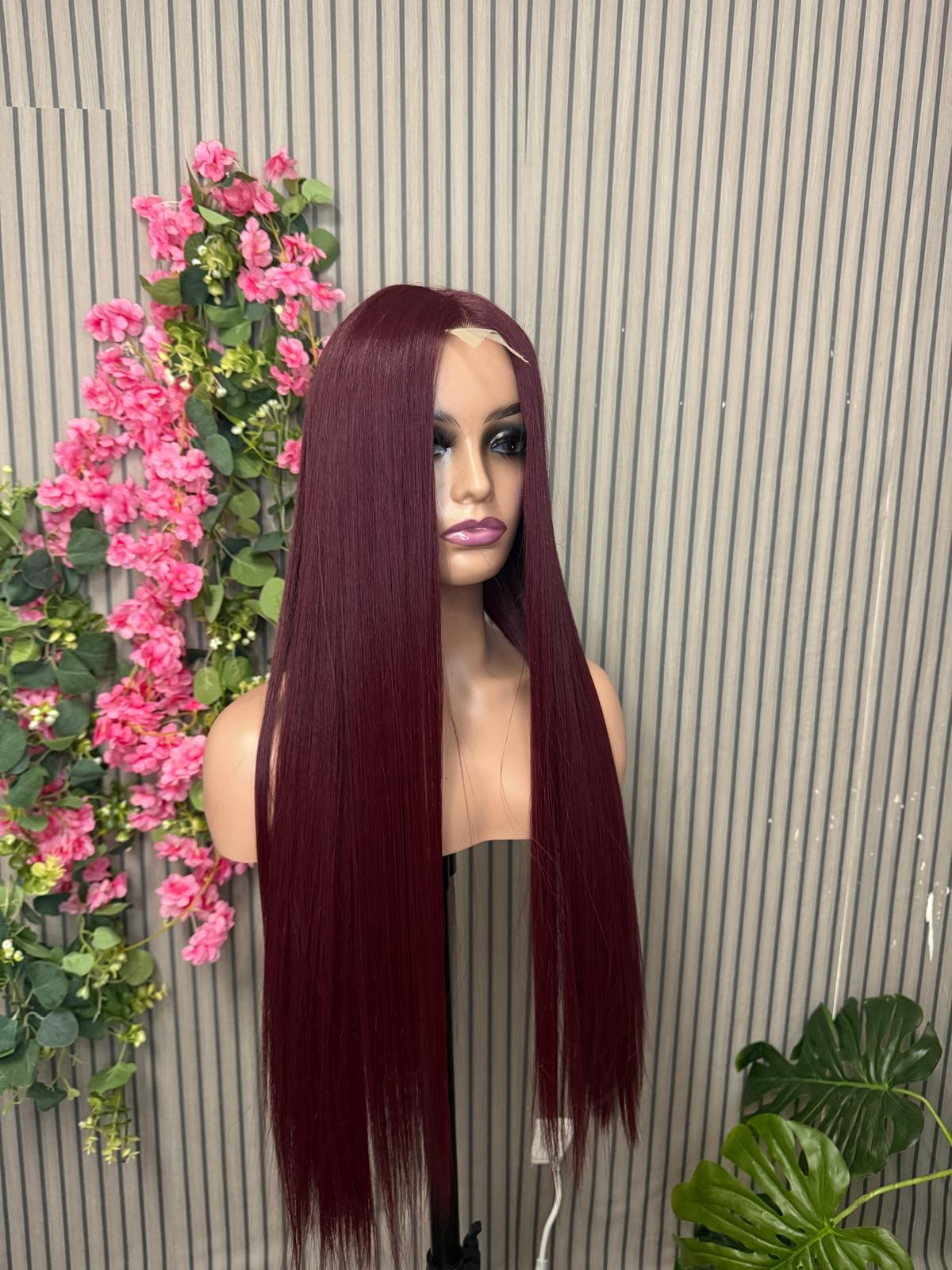 Heat resistant long wig