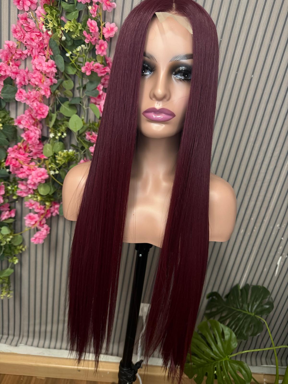 Heat resistant long wig